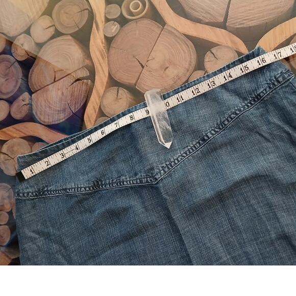 Standards & Practices Adjustable Hem Skirt Modern Women's Denim Tencel Large - Picture 4 of 9